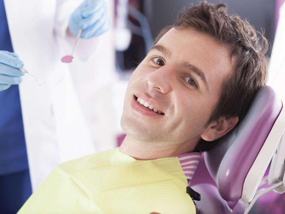 man with dental crowns in foothill ranch